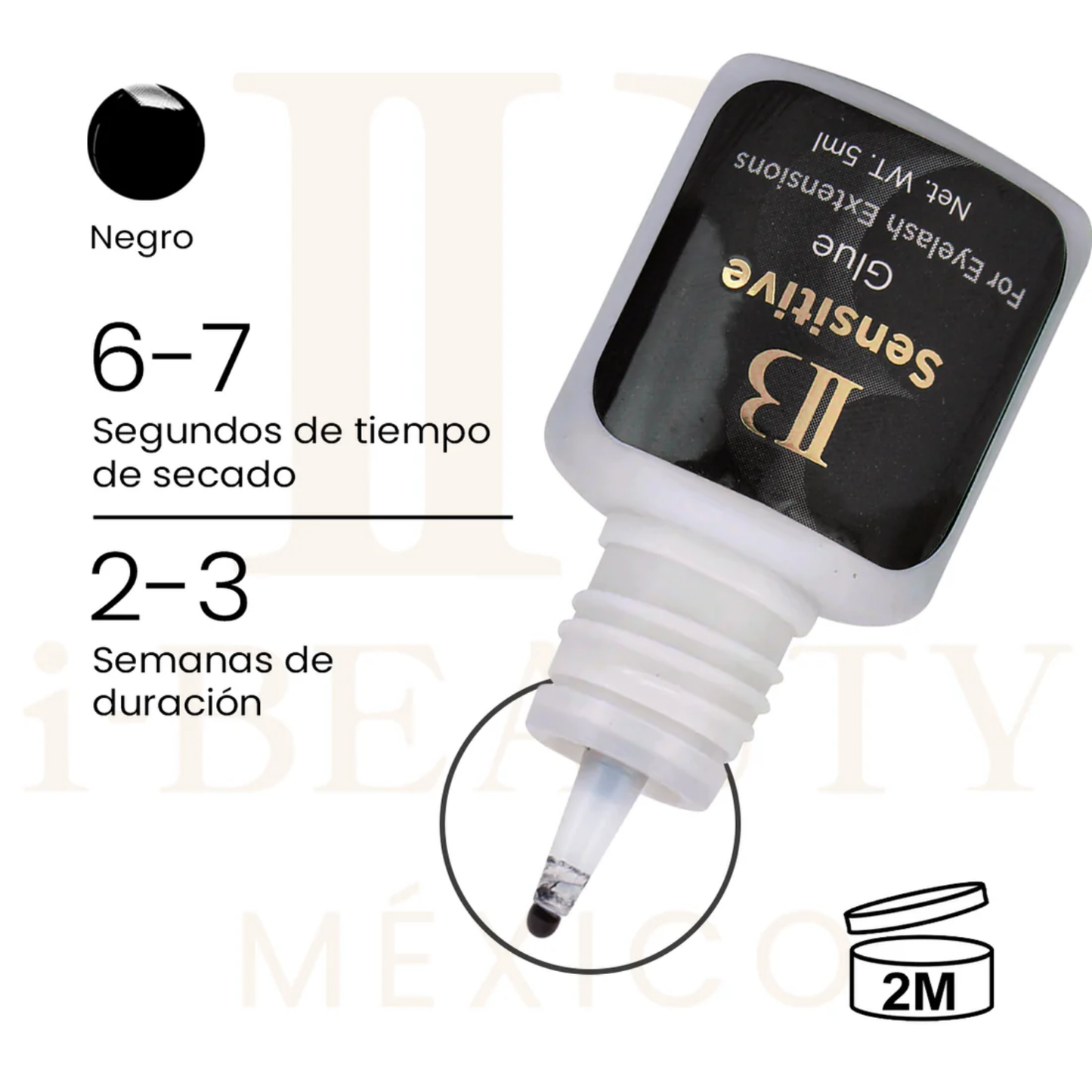 IB ADHESIVO SENSITIVE TAPA NEGRA 5ML