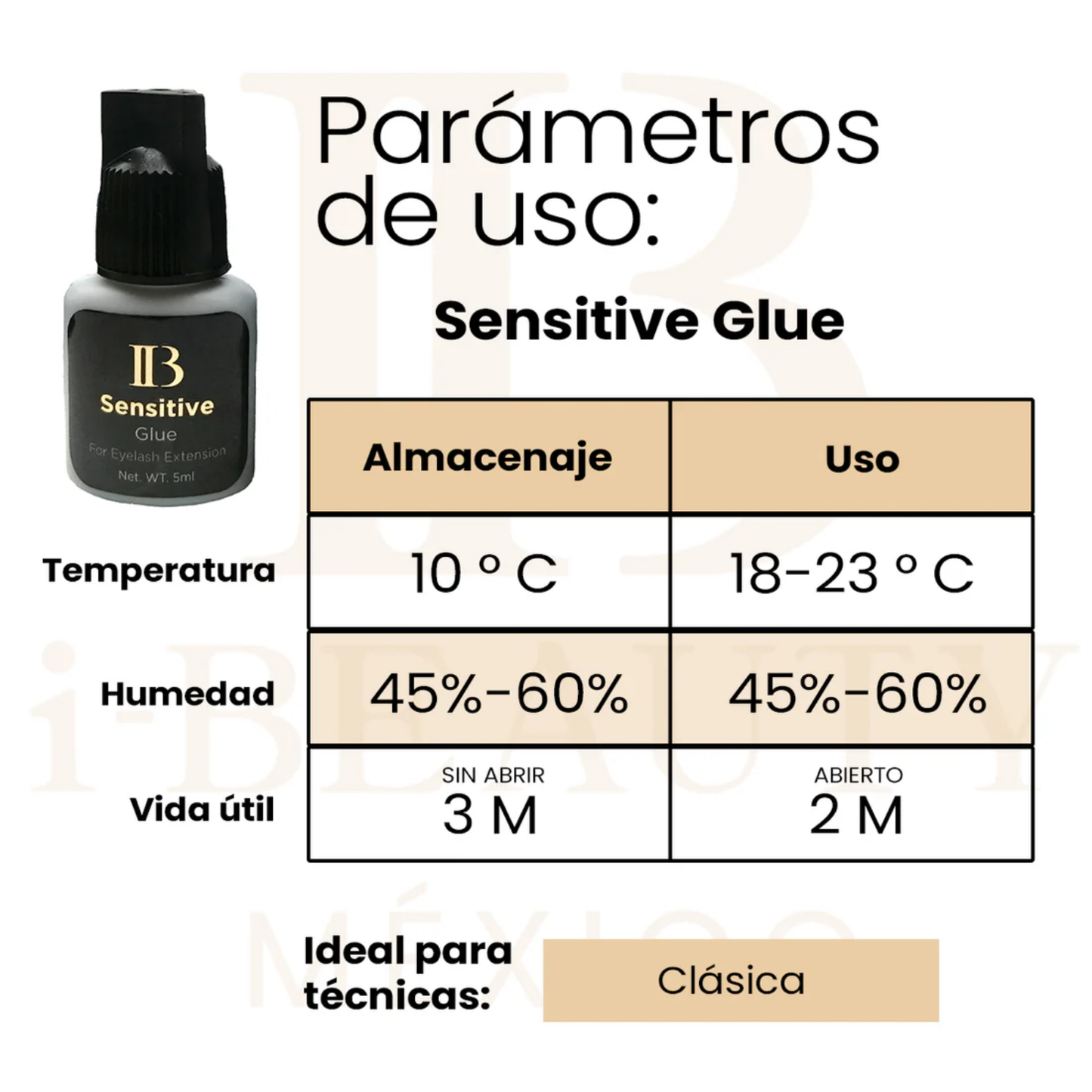 IB ADHESIVO SENSITIVE TAPA NEGRA 5ML