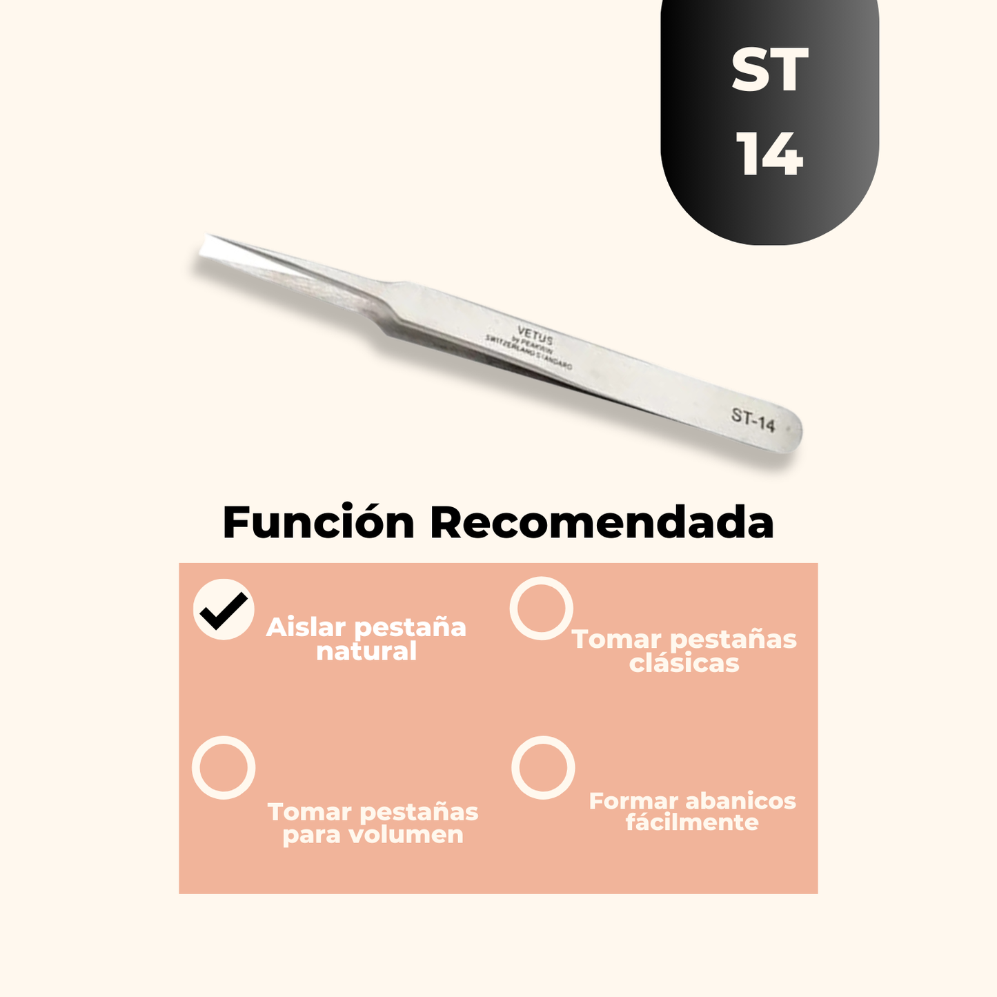 PINZA VETUS RECTA ST-14