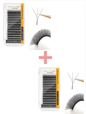 Kit Pack doble Nagaraku 3D W Shape .07D MIX 8–15 mm