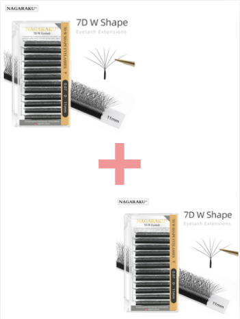 Kit Pack doble Nagaraku 7D W Shape .07D (11 y 14 mm)