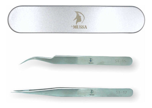 SET DE PINZA CURVA Y RECTA (CON ESTUCHE)