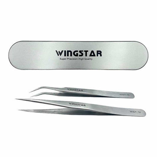 SET DE PINZA CURVA Y RECTA WINGSTAR (CON ESTUCHE)